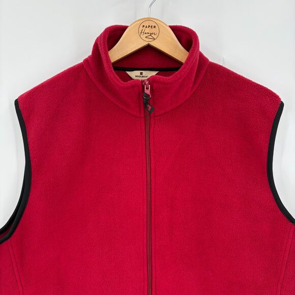 Woolrich Men's Fleece Vest in Red, Sz XL, Full Zip, Pockets Outdoor Chore - Picture 3 of 8